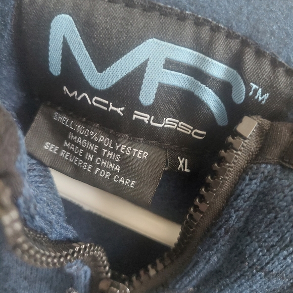 Mack Russo Men's Blue Hooded Jacket ~ XL - Picture 3 of 5